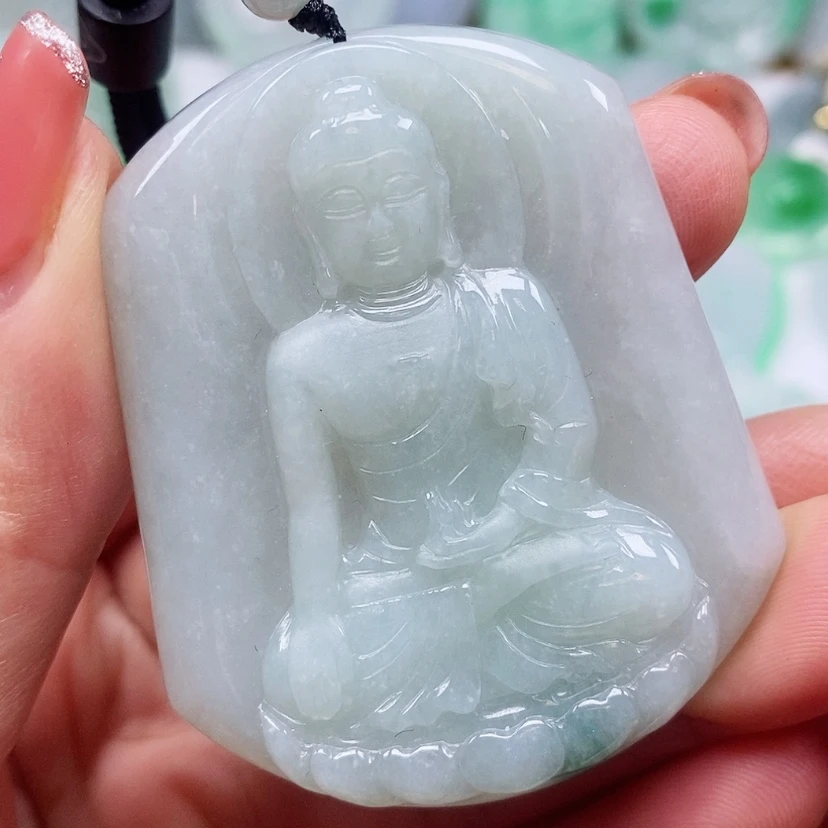 【闪购商品】翡翠颈饰未镶嵌天然翡翠A货佛