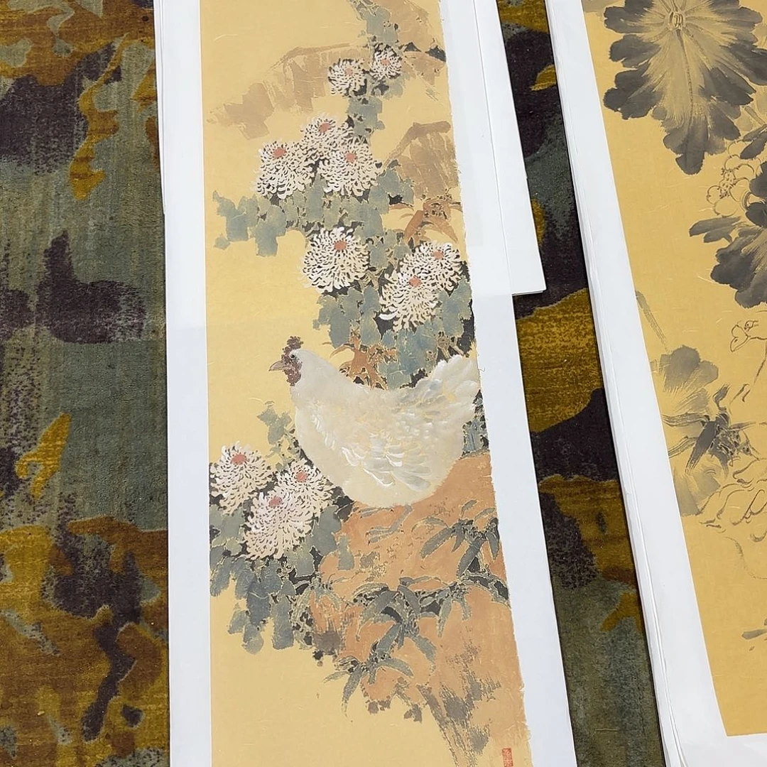 东***V国画魏晋宏四尺对开童