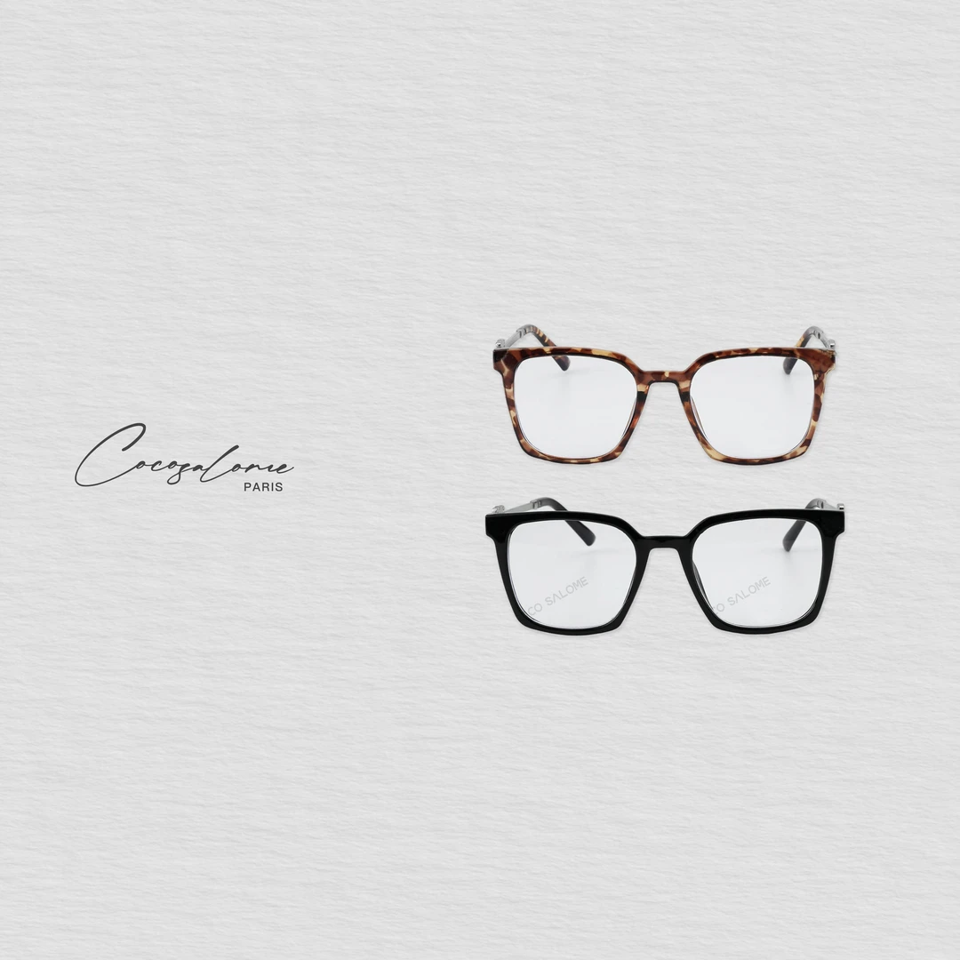 COCO SALOME【琥珀方框眼镜】女士潮流眼镜复古时尚大框YJ07