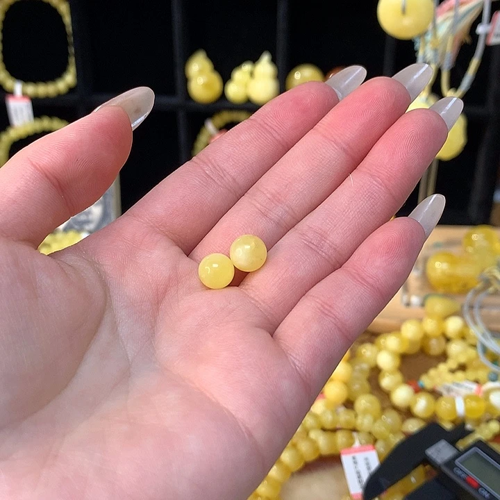 蜜蜡手链未镶嵌蜜蜡圆珠单珠