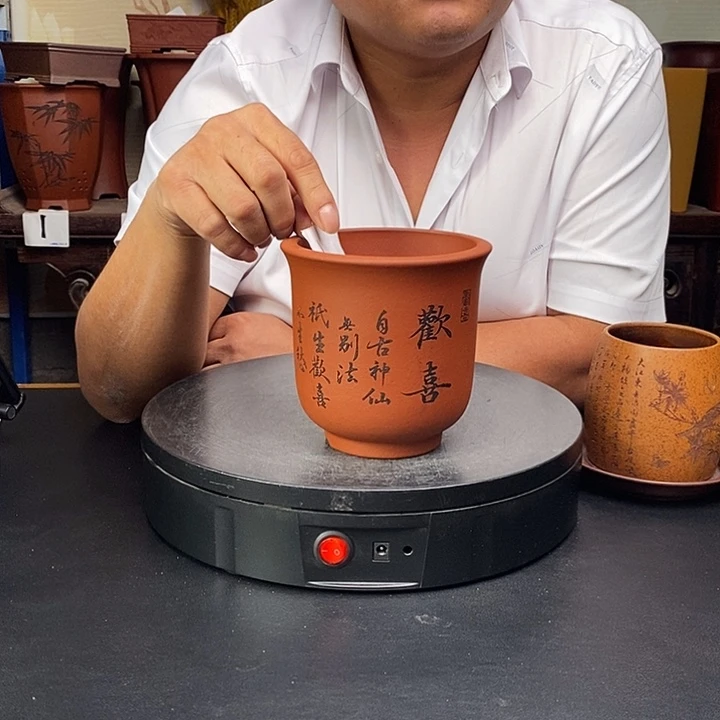 紫砂花盆货号一只GG81
