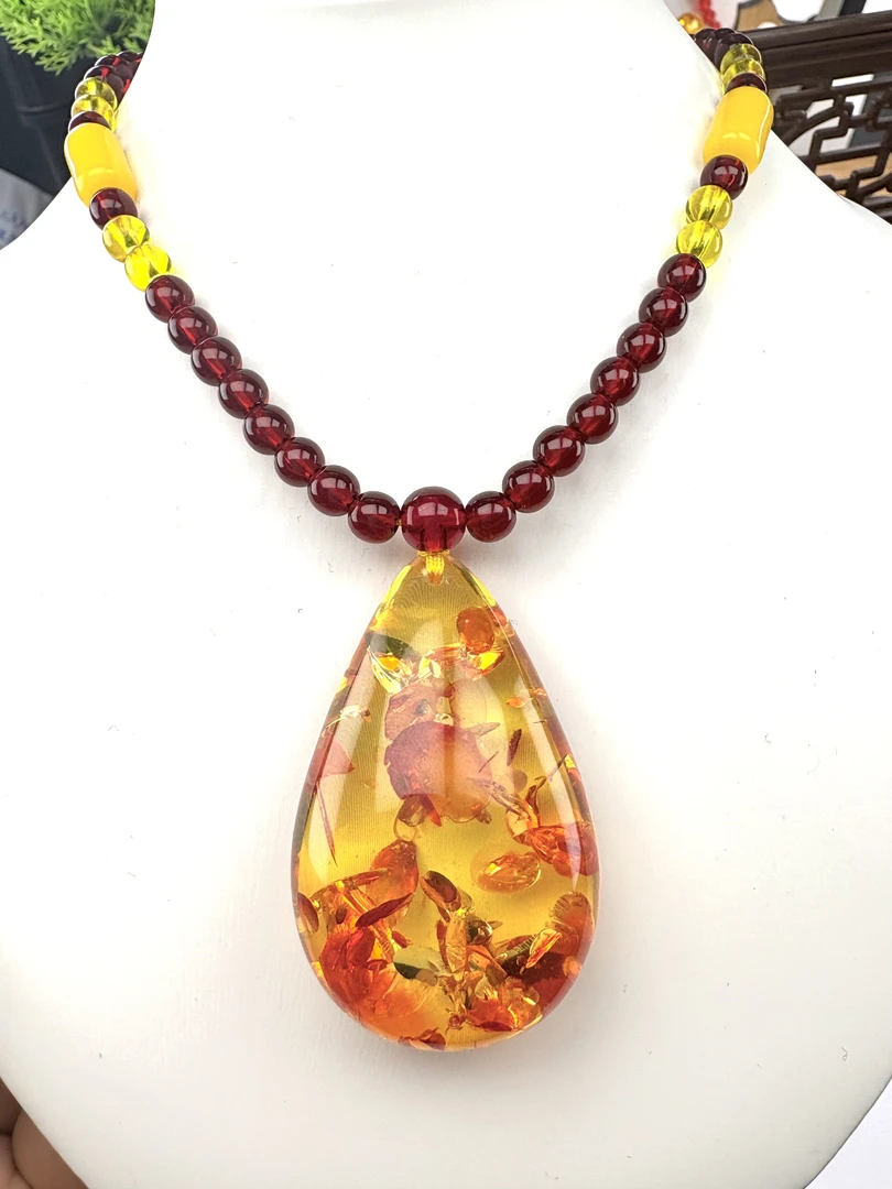 【正品质检发货】典藏级老料精美时尚花开富贵吊坠