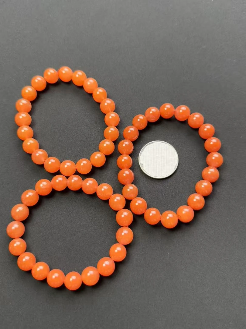 1126-02-59南红樱桃红手串9mm+（多样性发）