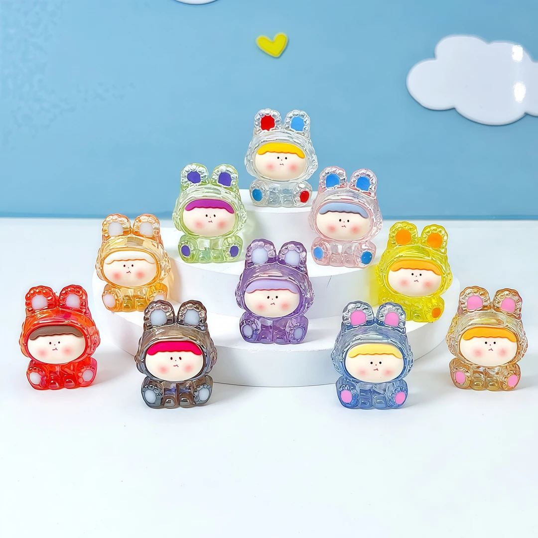「中号李四!」Meow" 喵家 夜光实色立体摆件可爱DIY卡通玩具手工