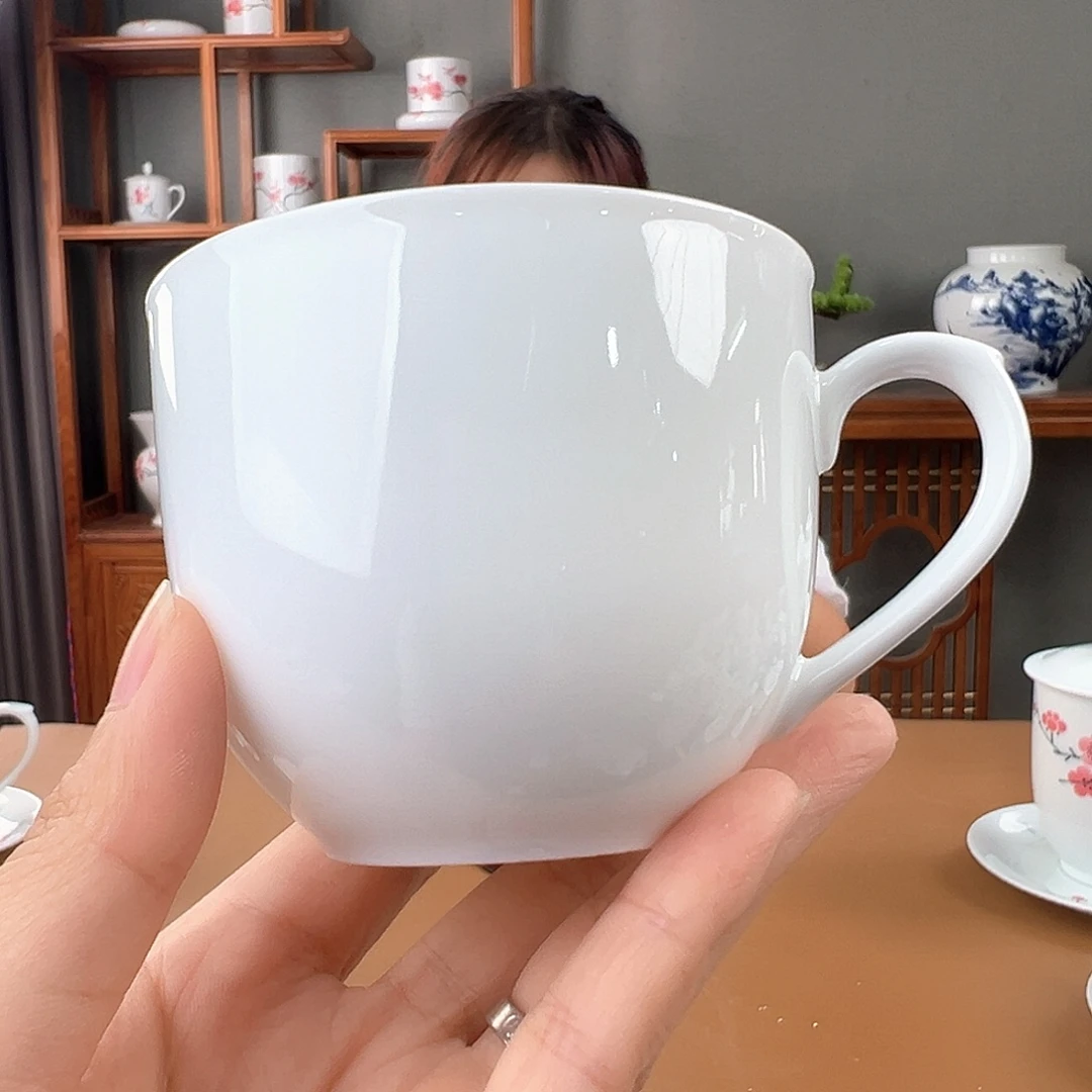 青****柴窑 素胎咖啡单杯，微瑕变形