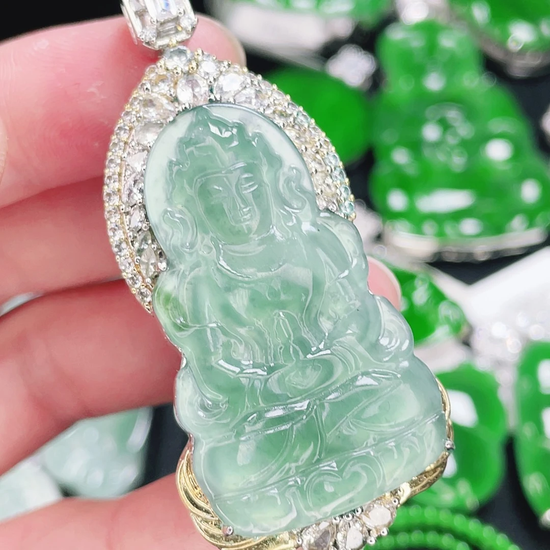 翡翠未镶嵌颈饰455