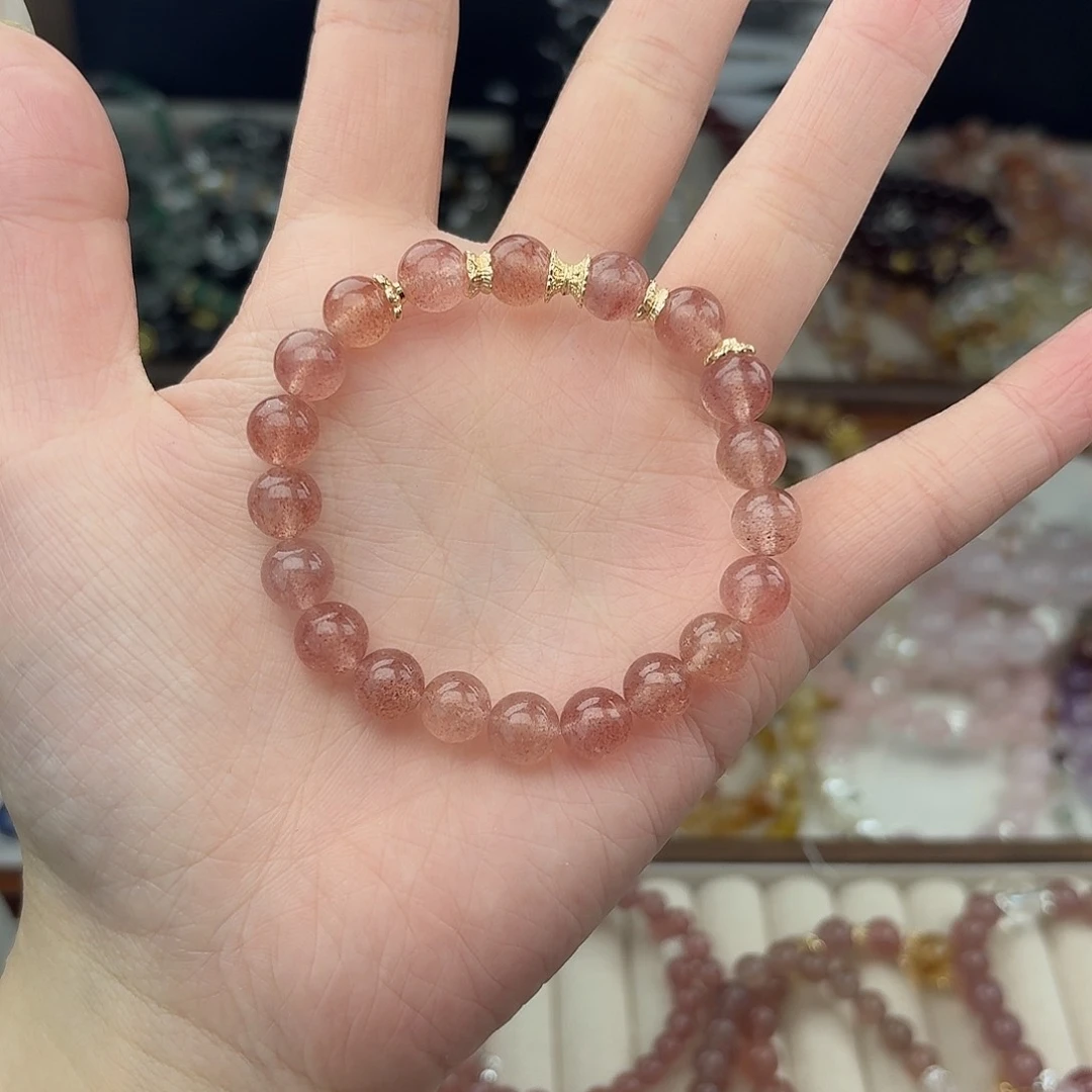 烟晶手链银S925镶嵌好