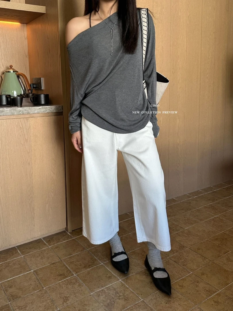 福秒-高腰的！极简宽松百搭牛仔裤（MO5566#）LIMO