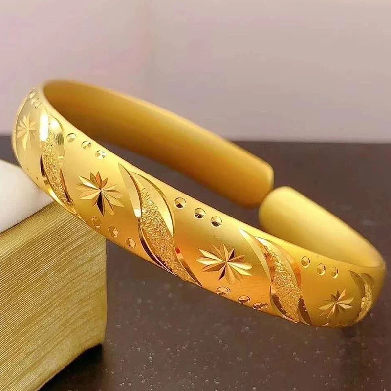 铜合金手镯 精工版【10n开口星月手镯】精品首饰饰品精美气质加厚