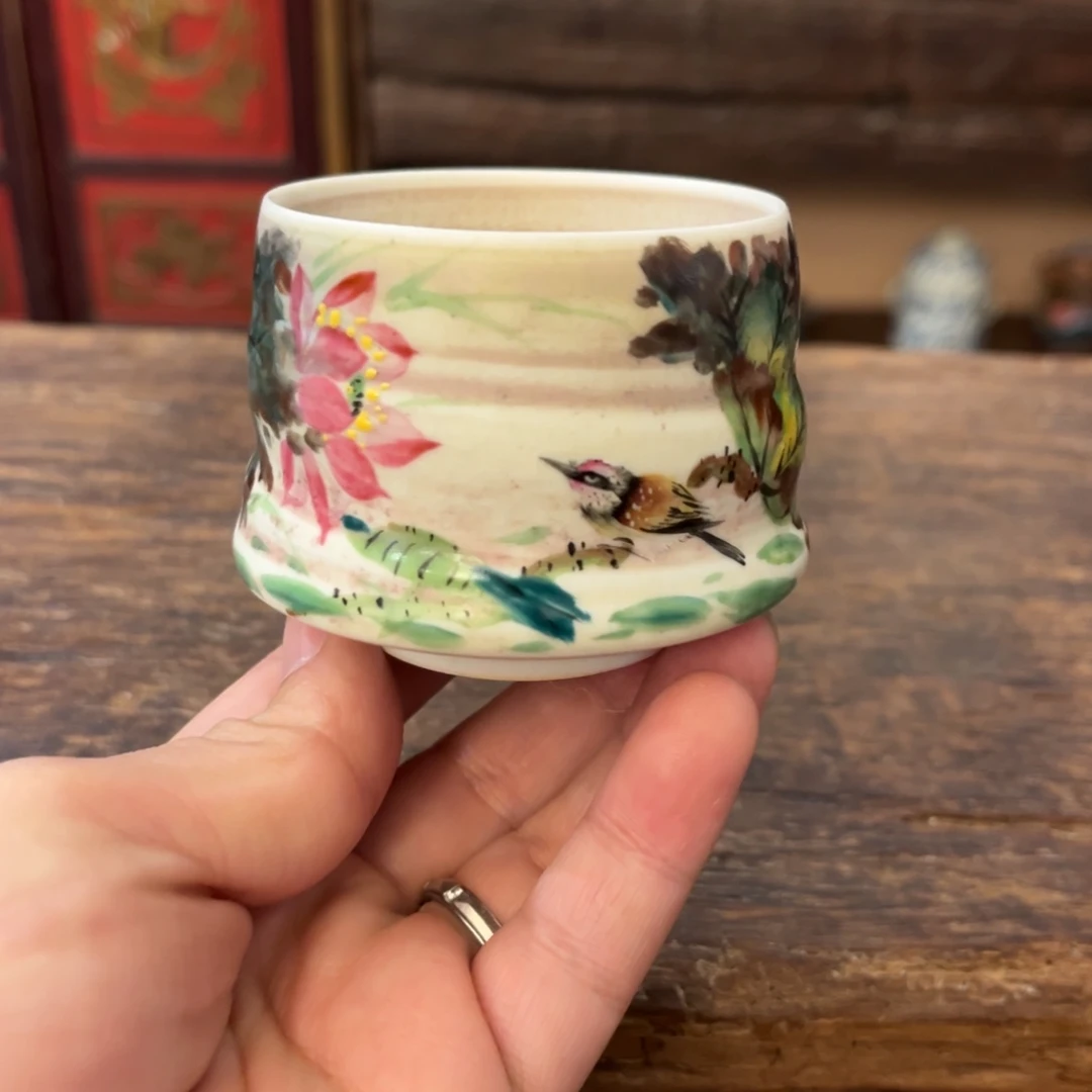 柴烧手工手绘陶瓷