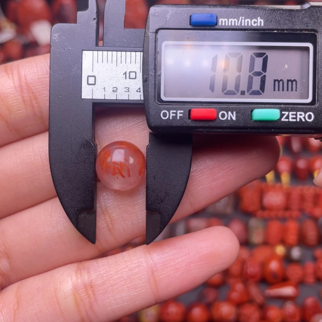 南红玛瑙未镶嵌配饰冰飘花单珠款