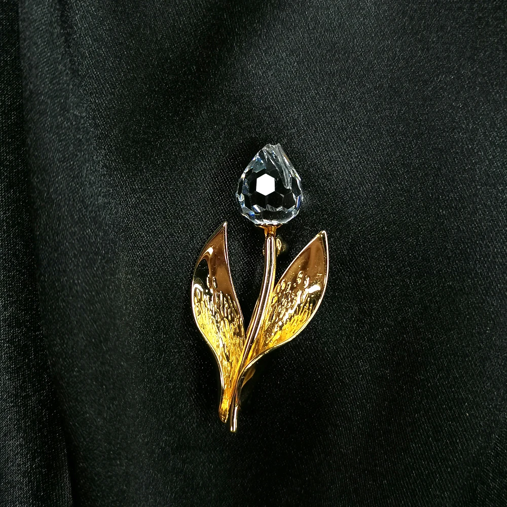 施华洛vintage追忆郁金香花枝小胸针[2502111-058]