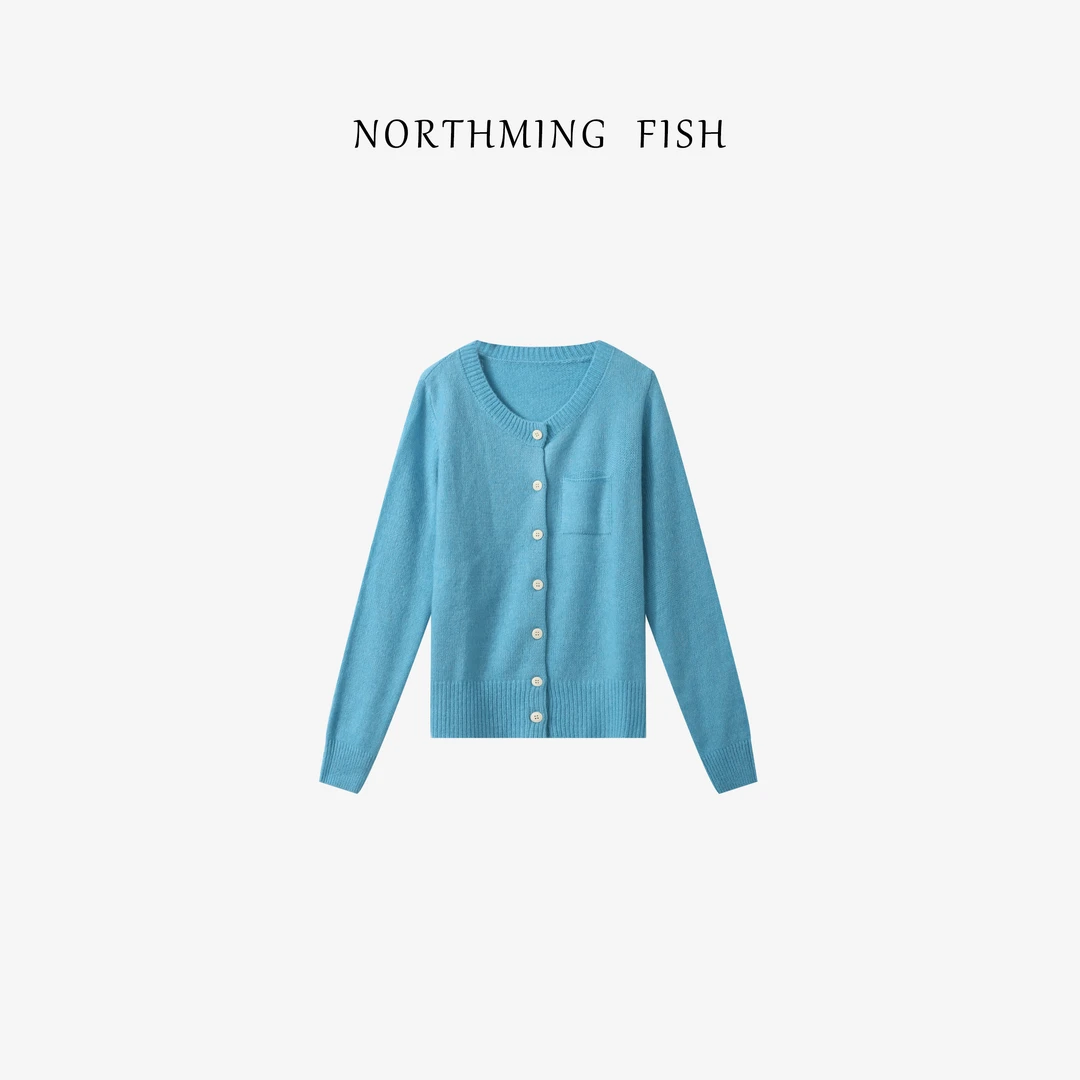NorthMing fish「香氛」精致松弛 软糯有筋骨感口袋设计开衫