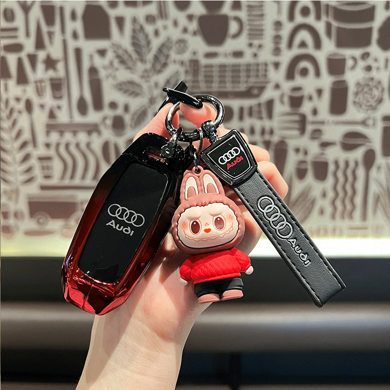 适用25款奥迪A6L e-tron钥匙套专用A5L/Q6L e-tron高级金属壳包扣