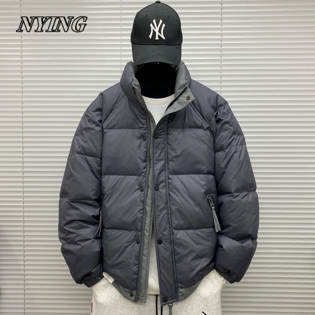 NYING立领棉服冬季装大码男士青少年日系休闲薄款保暖外套潮