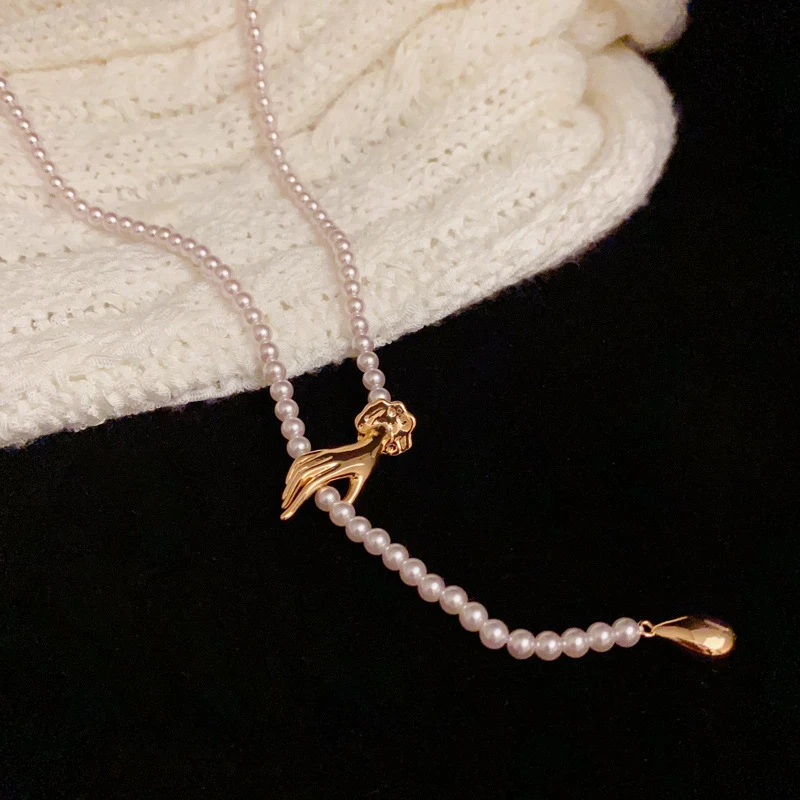 合金项链 345 法*【执子之手·Artist艺术家】高版真金电镀贝珠项链