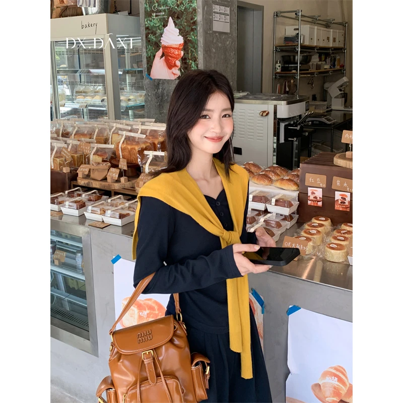 代大喜【慕色岛屿】设计感针织女装2025年秋季收腰显瘦三件套