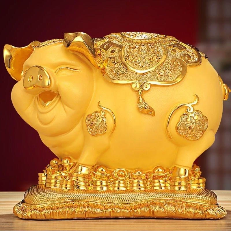 金猪存钱罐摆件招财大号儿童家用创意储蓄罐家居酒柜装饰生日礼物