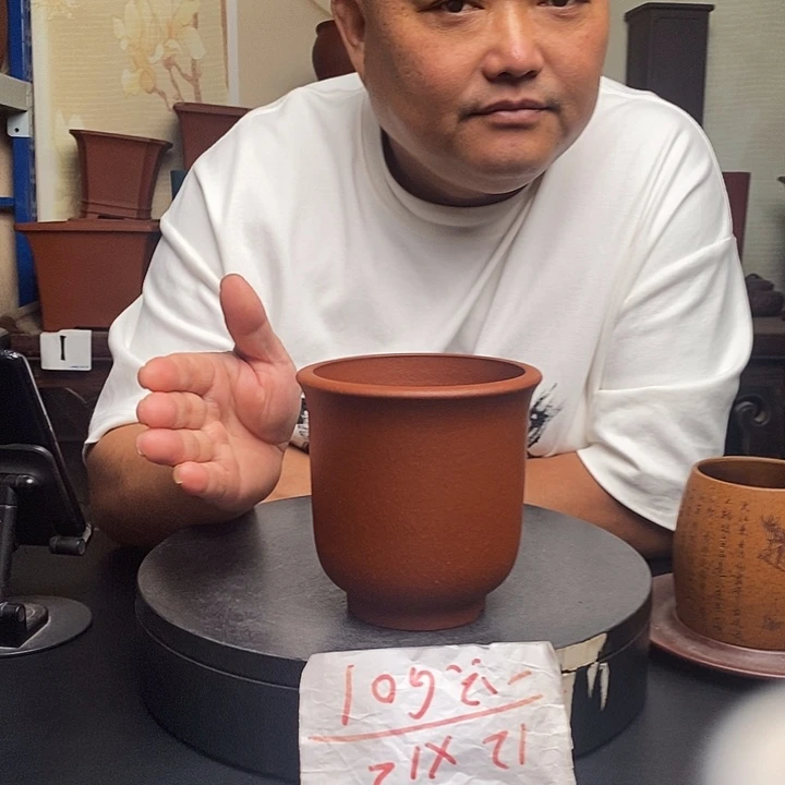 紫砂花盆货号一只G01