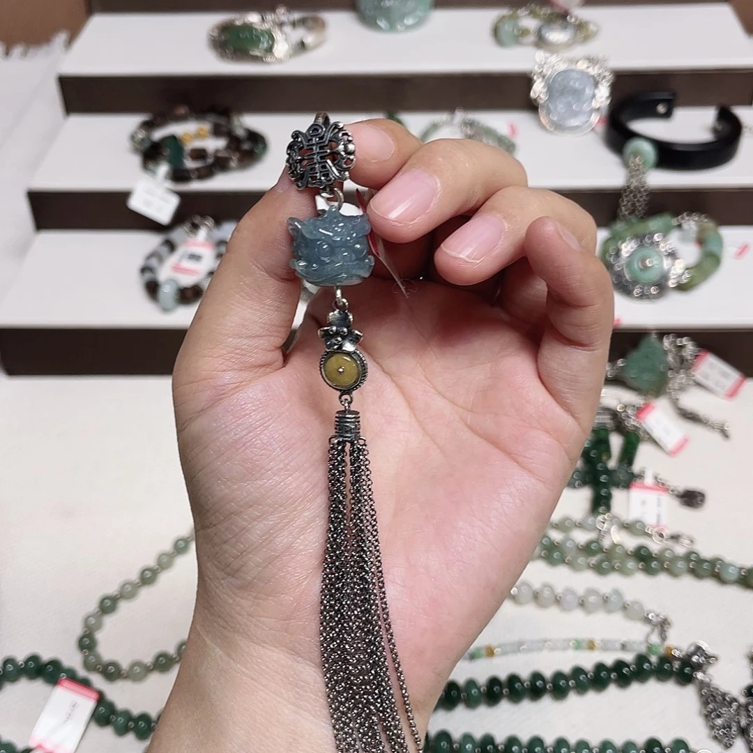 足银925银配饰压襟扣