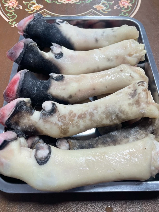 清真新鲜带筋黑花羊蹄不抽筋