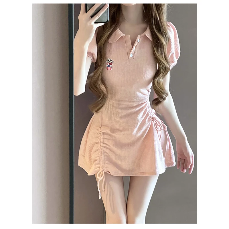 2025爆款时尚游泳衣女夏分体学生显瘦保守修身温泉少女甜美气质女