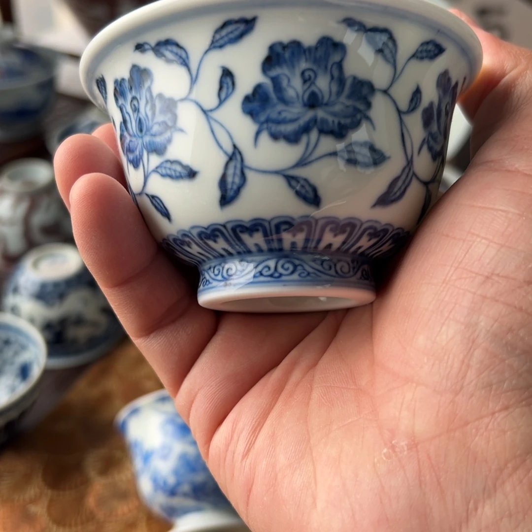 相***缘压手青花杯浮力款
