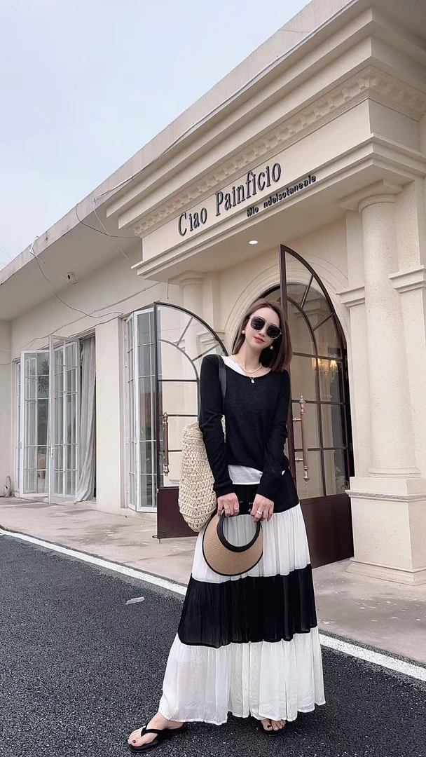 熙薇【人间精灵】2025春季新款休闲气质甜美半身裙H1566