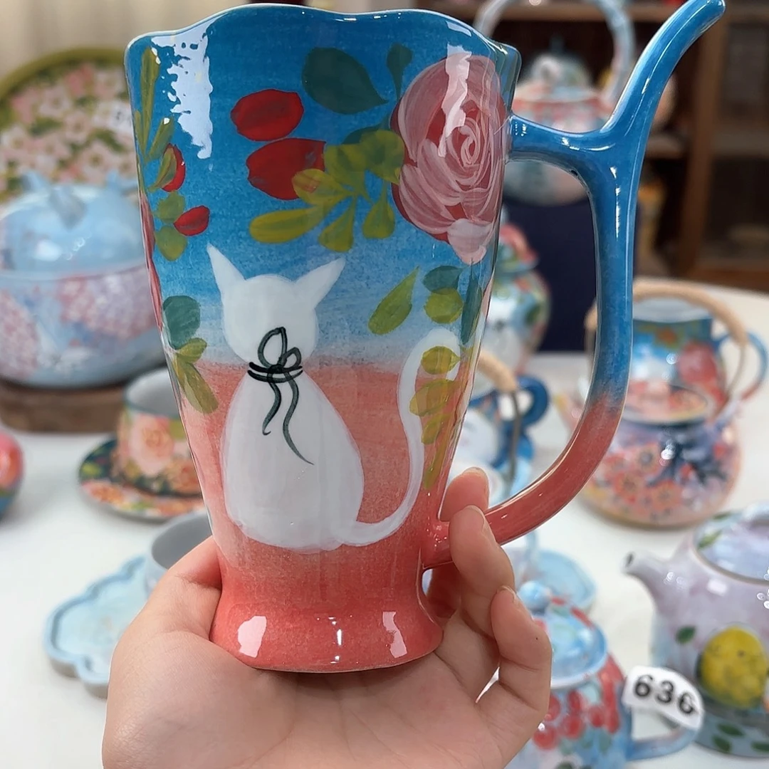 景德镇手绘高温釉下彩陶瓷茶具