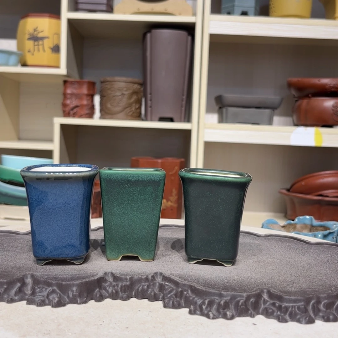 紫砂花盆芦*瑕疵10个蓝2个