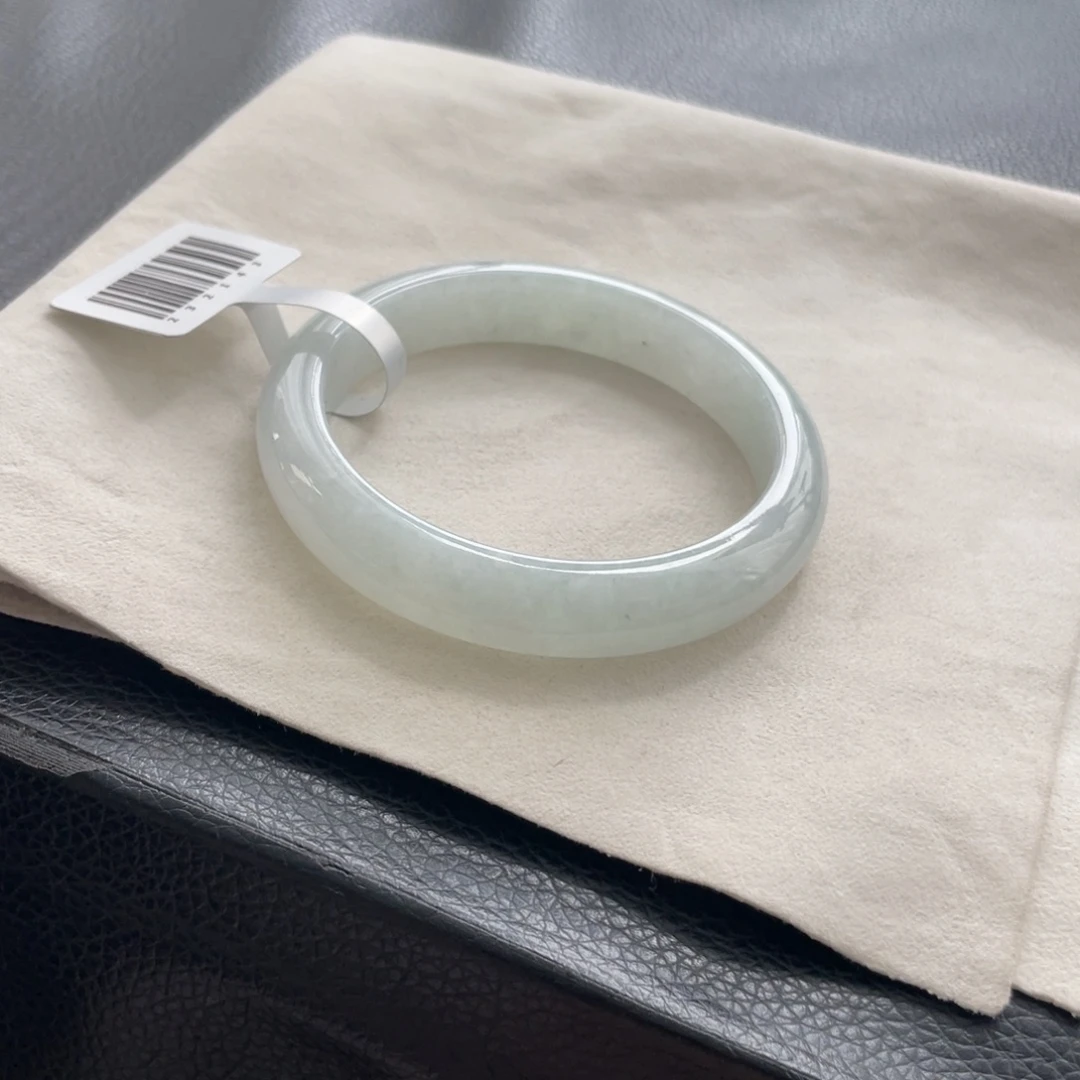 翡翠未镶嵌手镯纹57正圈