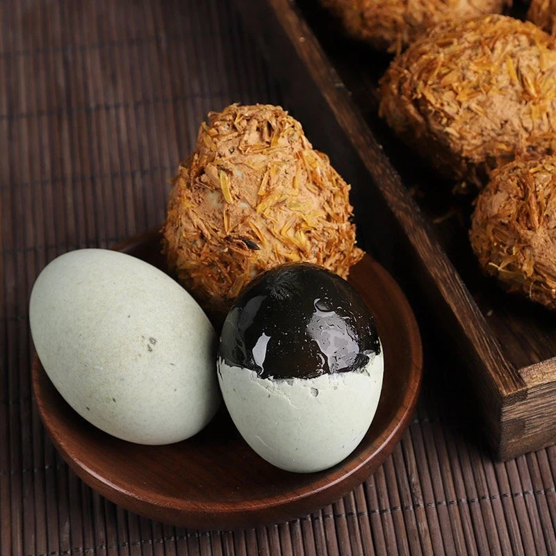 1农家传统稻壳工艺无铅溏心松花皮蛋口感细腻不麻不涩凉拌即食11