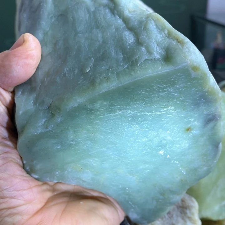 蛇纹石玉珠宝岫玉原石未镶嵌李*平