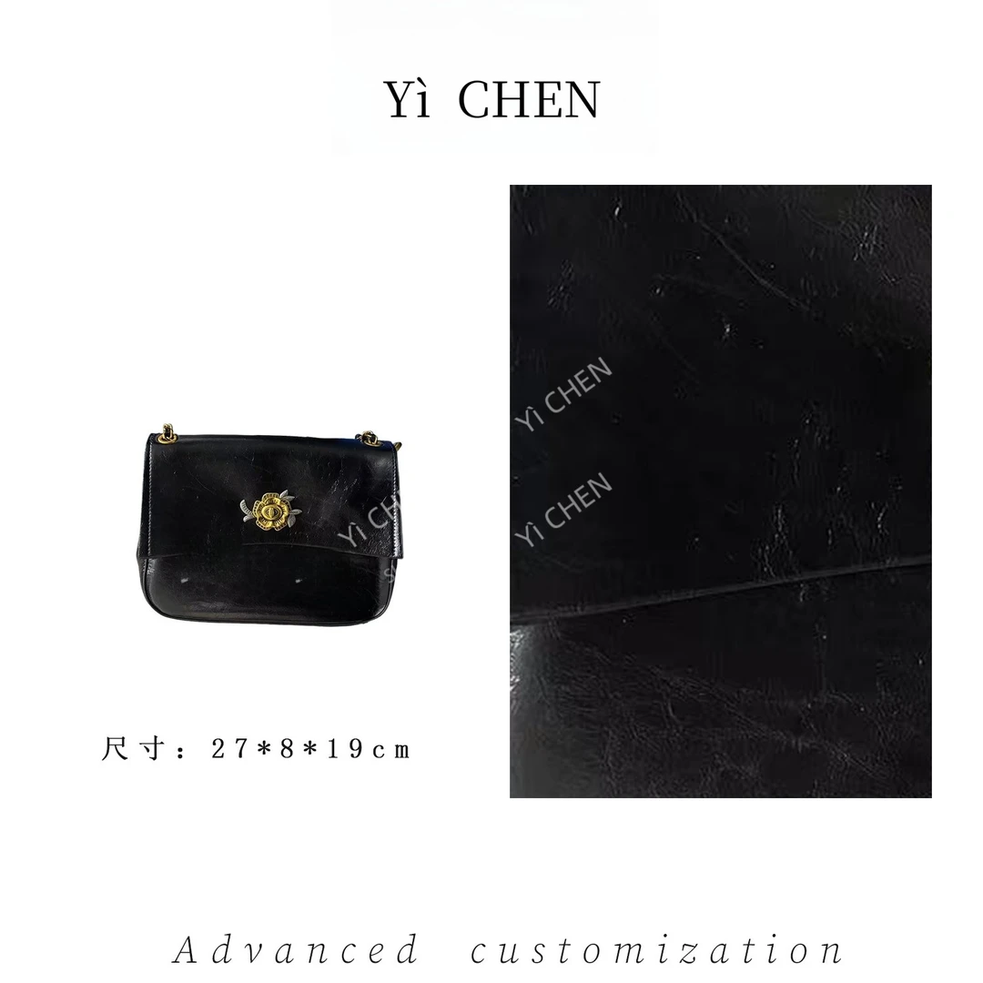 【Yì CHEN】SKL-7702-黑色简约时尚女士新款轻奢单肩斜跨包