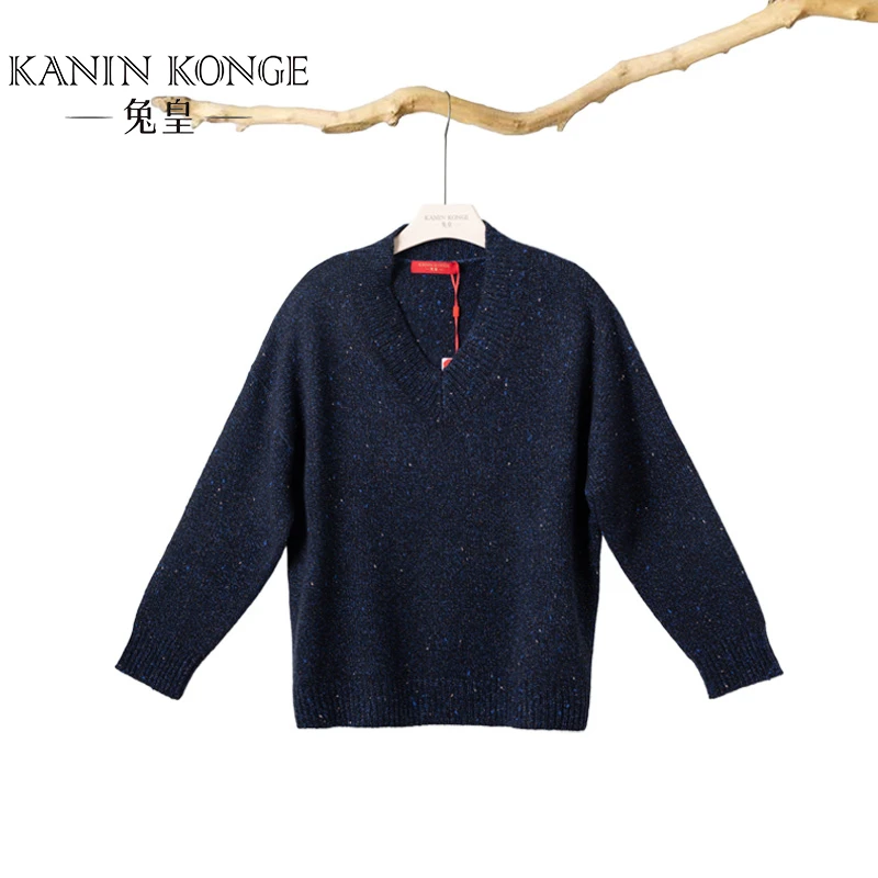 羊绒V领特种纱女套衫TTB243582