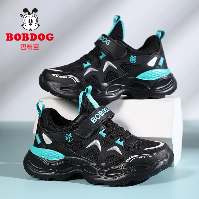 巴布豆童鞋男童运动鞋2025春秋季新款网面透气防滑男孩儿童跑步鞋