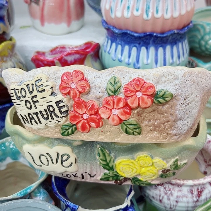 有孔，满10元发货多肉陶瓷花盆