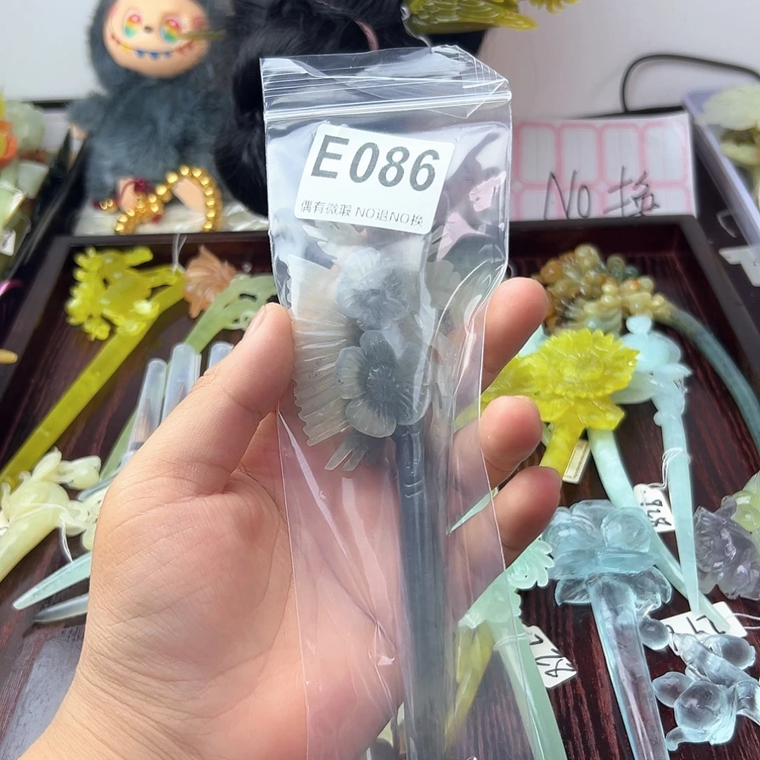 合金蛇纹石玉发饰钛****家
