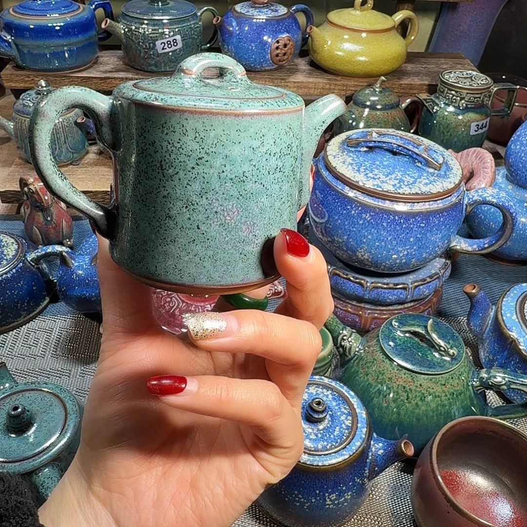 茗欣钧窑高温钧瓷 微瑕