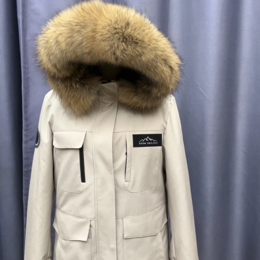 男士新款派克服真毛真皮整兔内胆大毛领毛袖时尚户外连帽冬季加厚