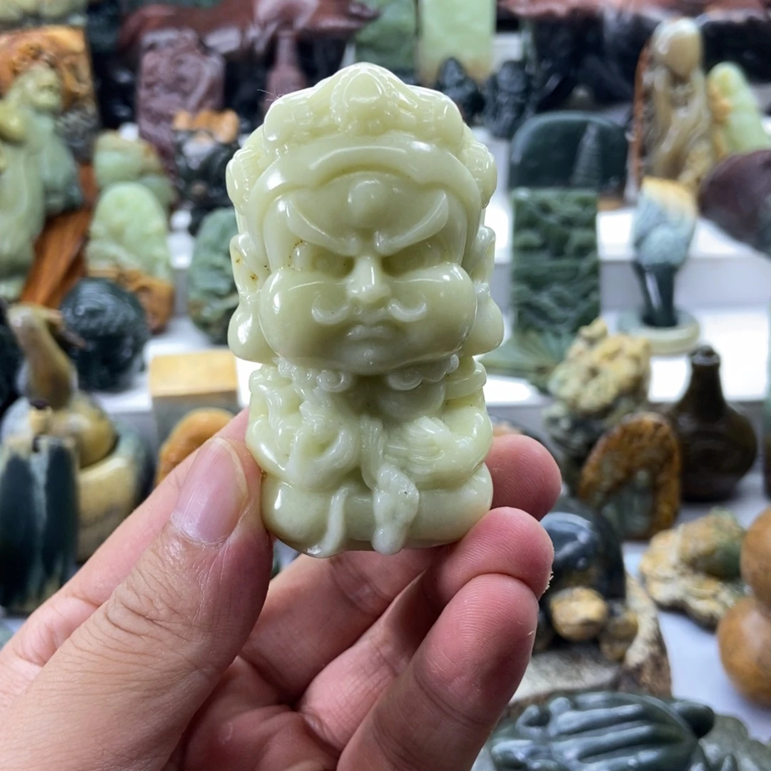 未镶嵌蛇纹石玉手把