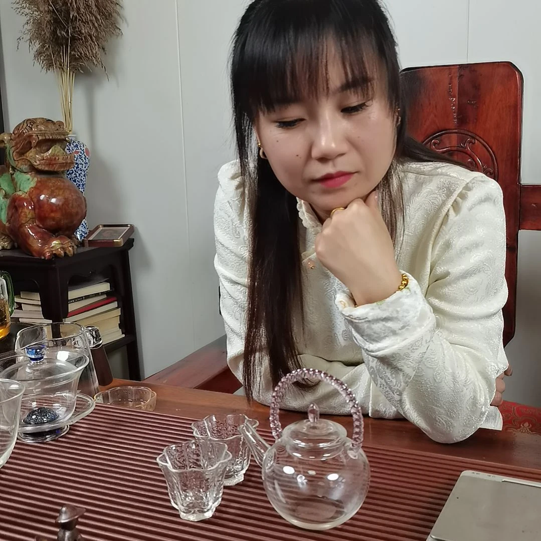 高硼硅玻璃手柄款广远壶配两支小杯