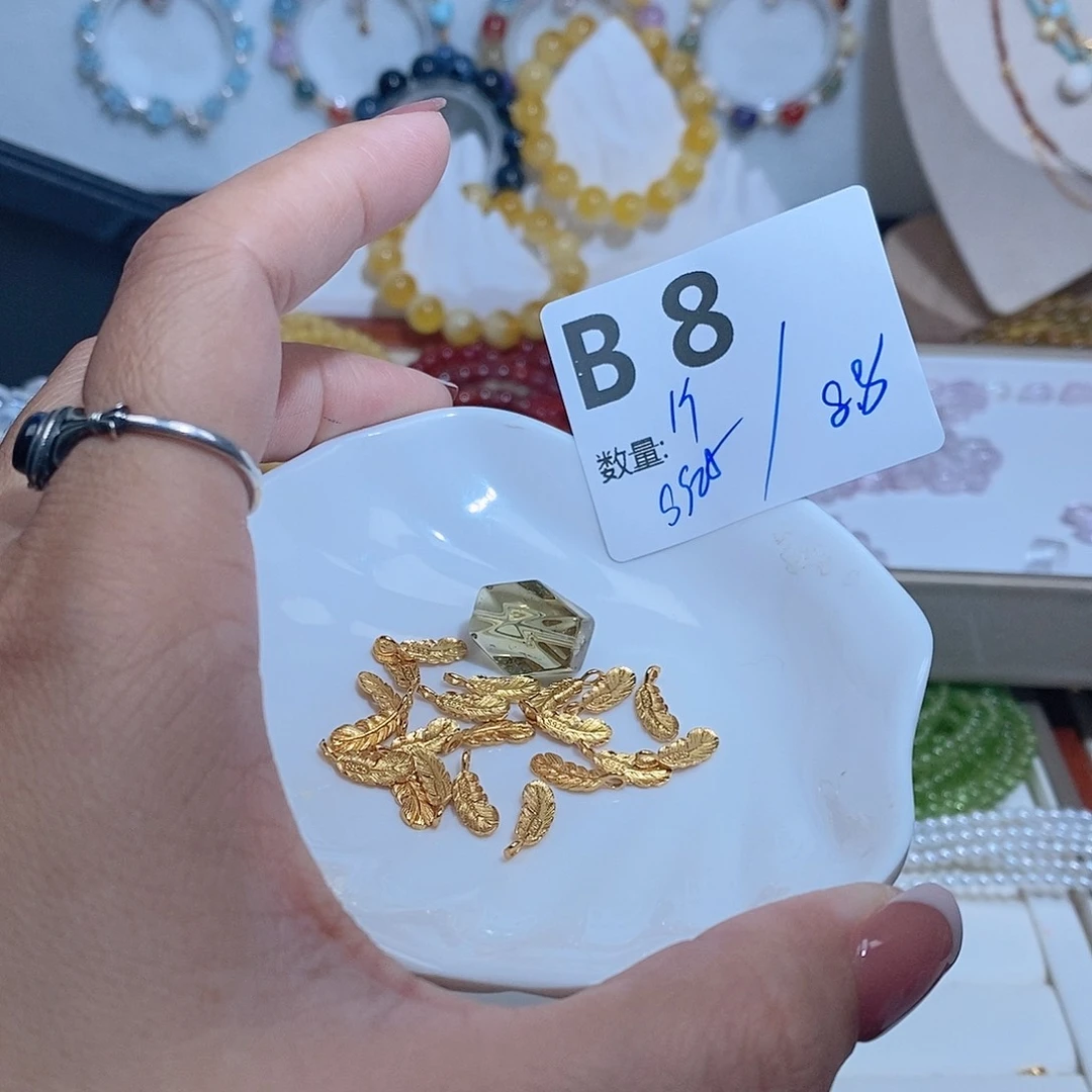 水晶珠宝半成品银S925镶嵌B8