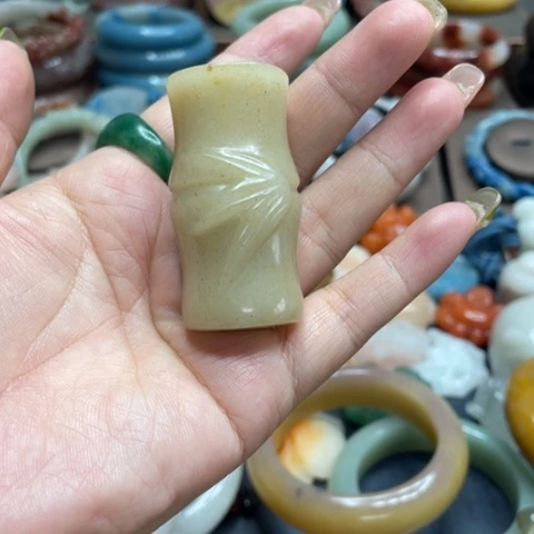 合金石英质玉（黄龙玉）手链