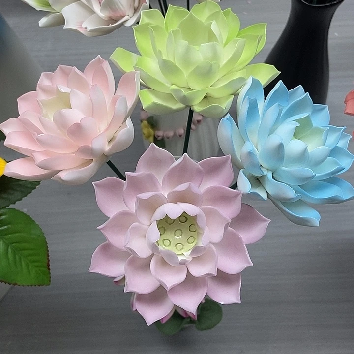 陶瓷纯手工捏花设计