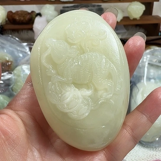 意***忘砖雕石头手把件石头手把件