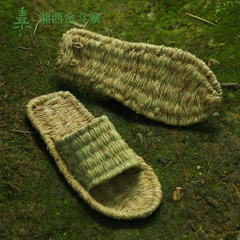手工草鞋男女款夏季传统红军表演鞋天然麻草手工编织复古拖鞋凉鞋