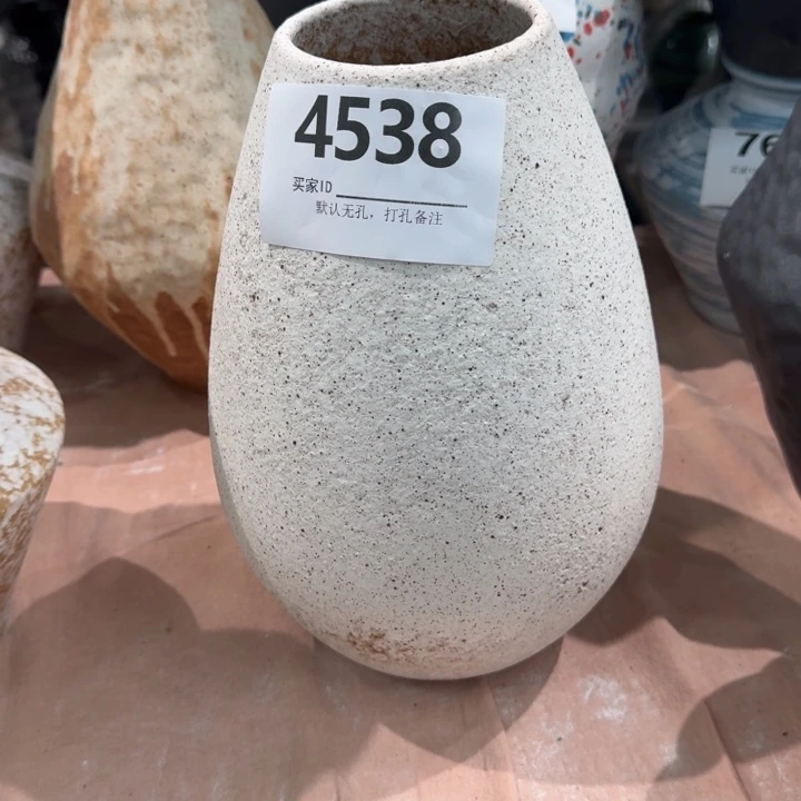 瓷片景德镇高温花器编码4538高26口7默认无孔