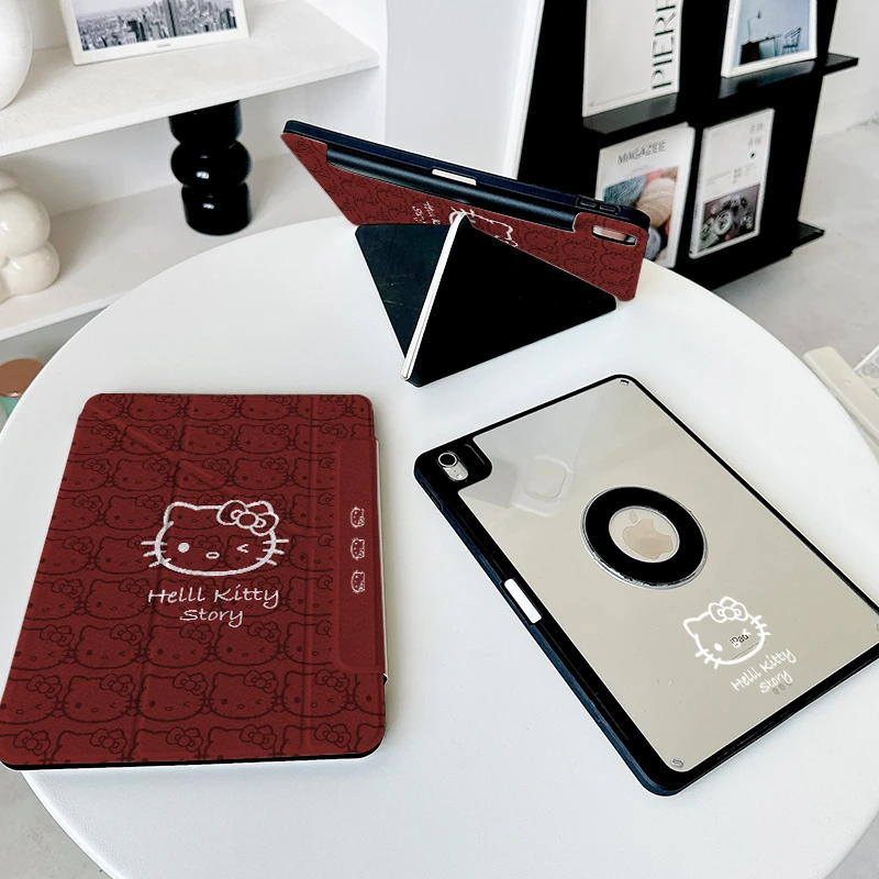 【磁吸分离y折深红】ipad 11代平板保护套12.9华为pro12.2壳小米7