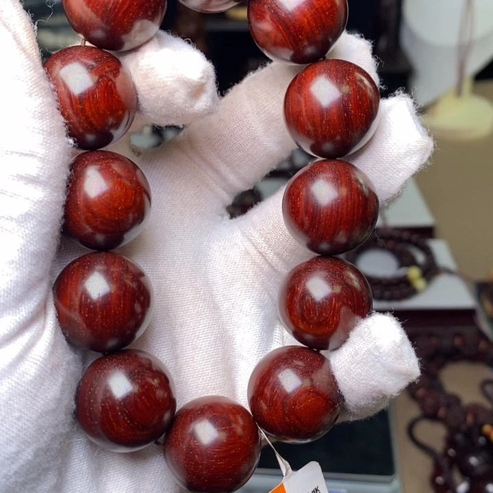 孤***月手串/手链小叶紫檀原汁原味2.0cm顶泥 头货